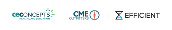 Inline logos for CE Concepts Healthcare Education, CME Outfitters, Efficient CME